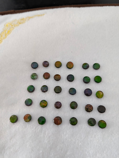 Round Ammolite gemstone size 8mm natural and genuine : E00bundle28b