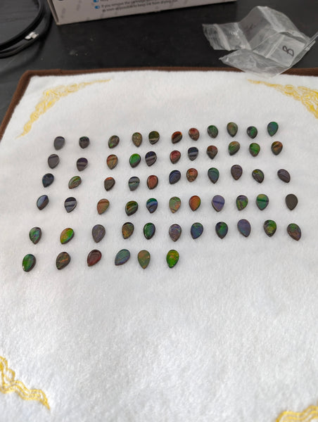 Pear Ammolite gemstone size 8X12mm natural and genuine : E00bundle22b