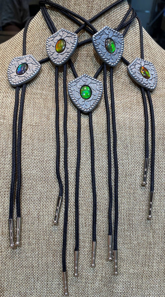 Ammonite Shell Pattern Bolo Tie PN E21501