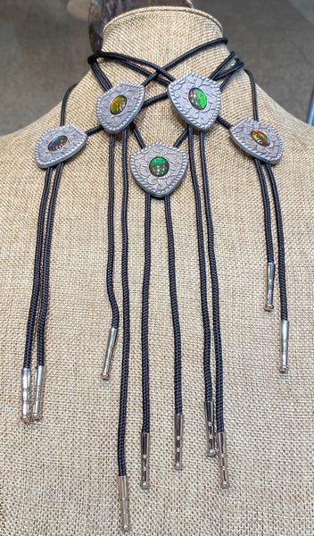 Ammonite Shell Pattern Bolo Tie PN E21501