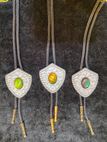 Ammonite Shell Pattern Bolo Tie PN E21501