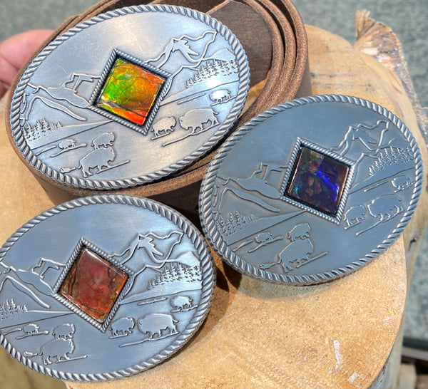 Ammolite Oval Belt Buckle PN E21500