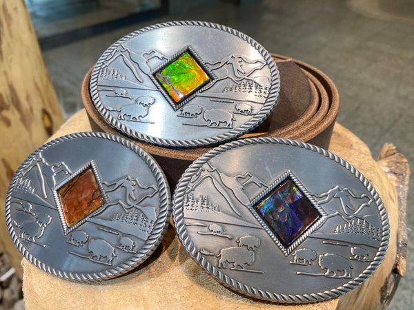 Ammolite Oval Belt Buckle PN E21500