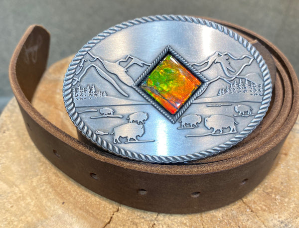 Ammolite Oval Belt Buckle PN E21500