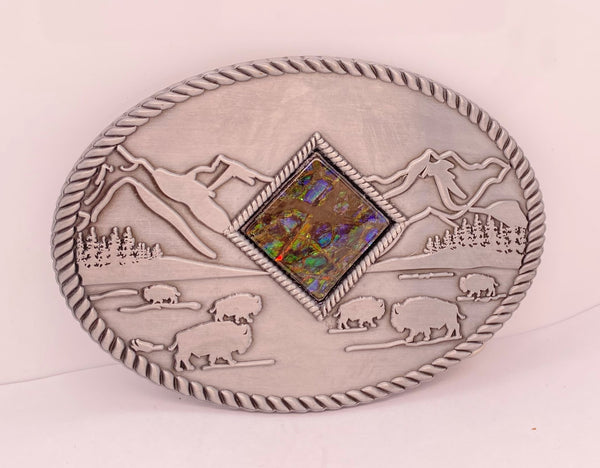 Ammolite Oval Belt Buckle PN E21500