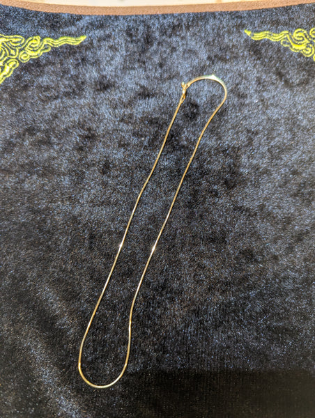 Gold Plated Snake Chain that is 1mm in width PN APA003