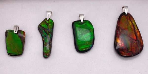 Ammolite Silver Freeform with Various stones PN E21342