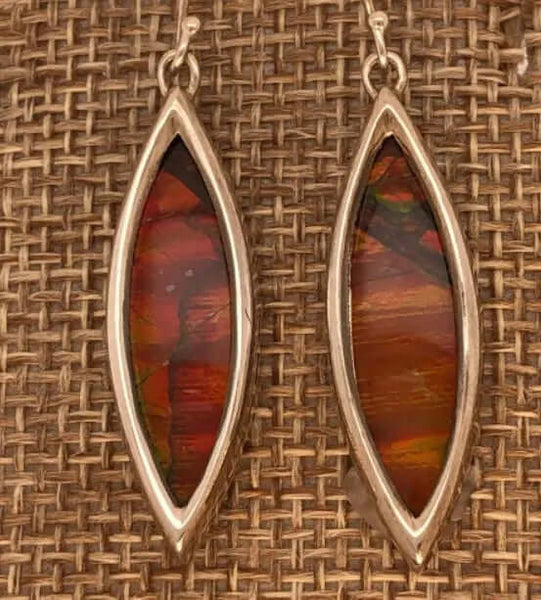 Ammolite Marquise Drop Earring Right View PN E20491