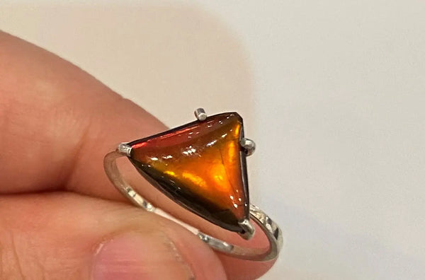 Ammolite Piece Of Me Ring in Sterling Silver PN: E20861 %product from Empire Ammolite