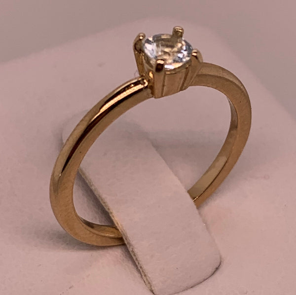 Birthstone Gold Ring with 4mm Gem PN: E651929 %product from Empire Ammolite