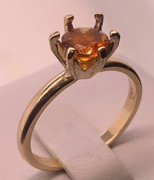 Birthstone 14K Yellow Gold Ring with 6mm Gemstone PN: E6519417 %product from Empire Ammolite