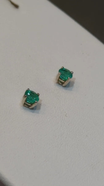 Birthstone 4mm Stud Earrings Set in Sterling Silver PN: E1005-04 %product from Empire Ammolite