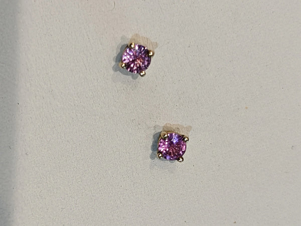 Birthstone 4mm Stud Earrings Set in Sterling Silver PN: E1005-04 %product from Empire Ammolite