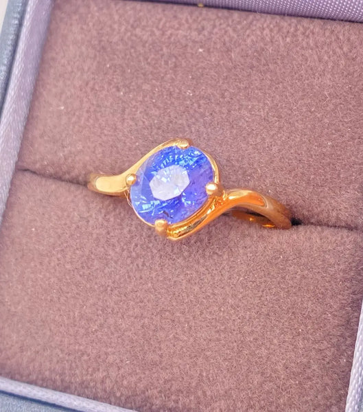 Blue Sapphire Ring with a 2.08ct Gem Set in Gold Ring PN E405J