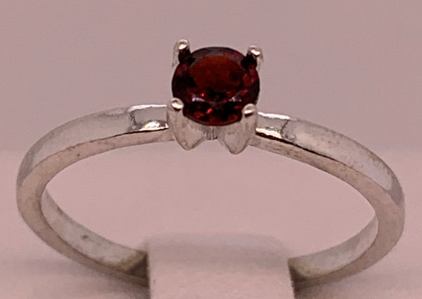 Birthstone Sterling Silver Ring with 4mm Gemstone PN: E9265294 %product from Empire Ammolite