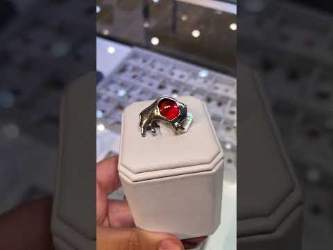 Ammolite Buffalo Silver Pin Video PN E20951