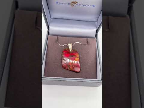 Ammolite Freeform Pendant with Silver Bail Video PN E20574A