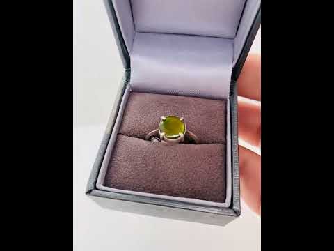 Ammolite 8mm Sterling Silver Ring Video PN E20112