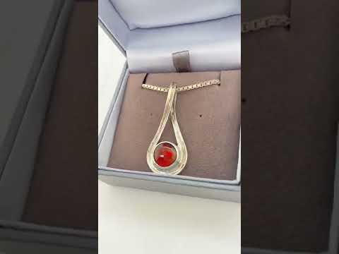 Ammolite Silver Pendant with an Infinity Design Video PN E00424K