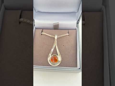 Ammolite Silver Pendant with an Infinity Design Video PN E10252