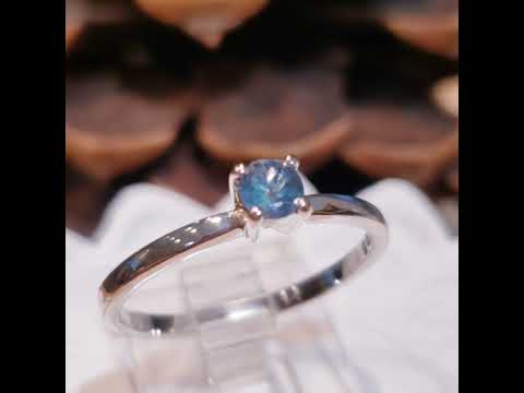 Birthstone Sterling Silver Ring with 4mm Gemstone PN: E9265294