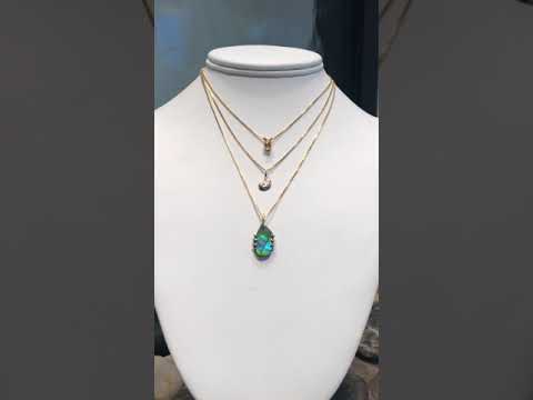 Empire Ammolite Trio of Necklaces with a Citrine, Shell and "Piece of Me"