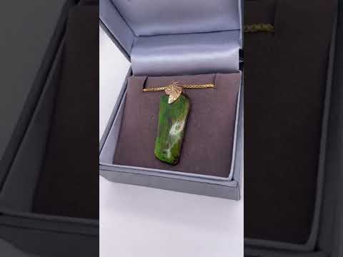 Ammolite Freeform Pendant that is 32x15mm Video PN E20261