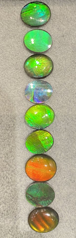 Oval Ammolite gemstone size 10X12mm natural and genuine : E00bundle16