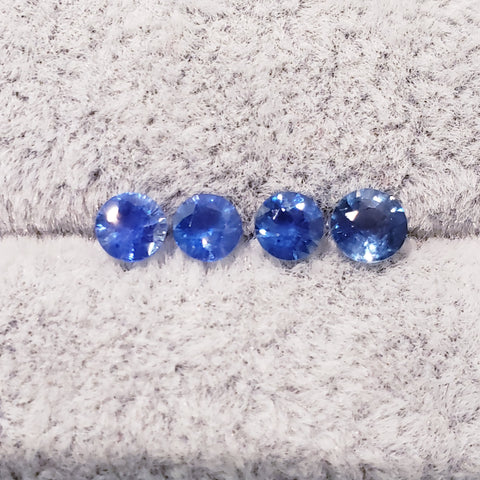 Blue Sapphire 4mm natural and genuine quality gemstone: E00bundle10