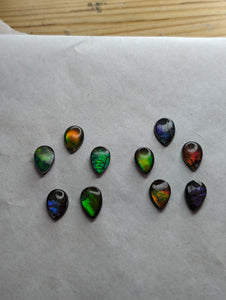 Pear Ammolite gemstone size 8X12mm natural and genuine : E00bundle22