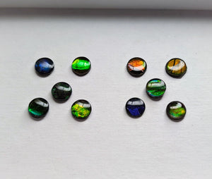 Round Ammolite gemstone size 8mm natural and genuine : E00bundle28a