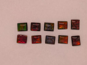 Rectangle Ammolite gemstone size 12X10mm natural and genuine : E00bundle39