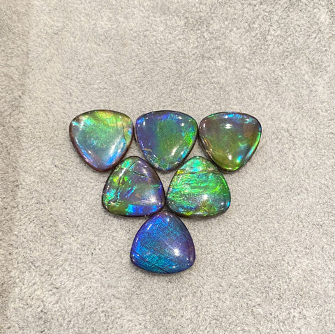 Trillion Ammolite gemstone size 15mm natural and genuine : E00bundle56