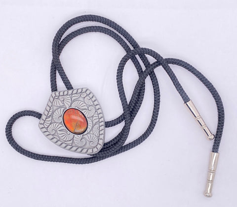 Ammonite Shell Pattern Bolo Tie PN E21501