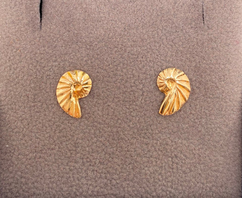 Ammolite Gold Shell Stud Earrings PN E21502