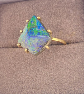 Ammolite Piece Of Me Ring in 14K Yellow Gold PN E20863