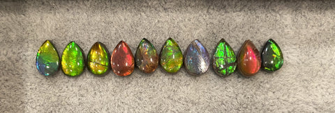 Pear Ammolite gemstone size 6X9mm natural and genuine : E00bundle21