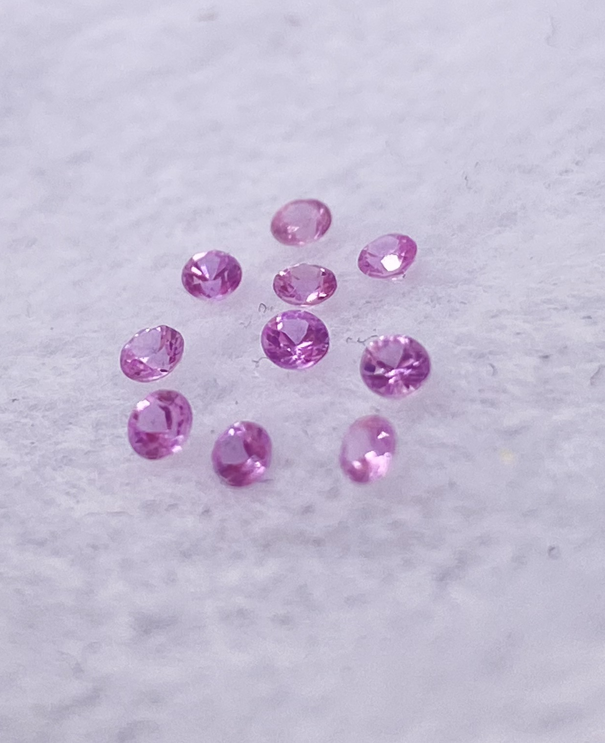 Pink Sapphire 2mm natural and genuine quality gemstone : E00bundle53