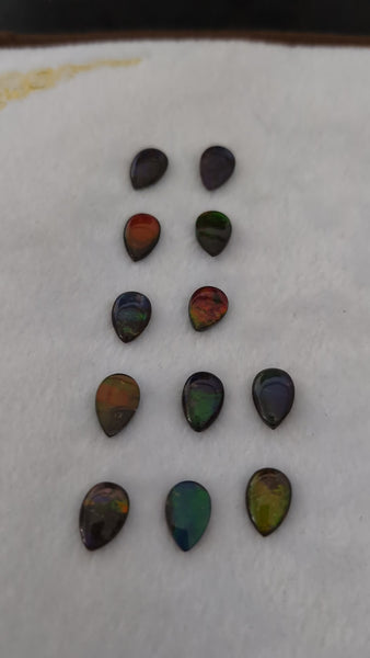 Pear Ammolite gemstone size 10X15mm natural and genuine : E00bundle27b