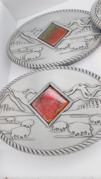 Ammolite Oval Belt Buckle PN E21500