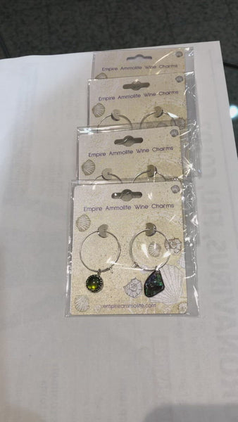 Ammolite Wine Charm Video Sample Selections  Package of Two 