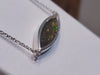 Ammolite Silver Pendant with 8x28mm Marquise Gemstone 