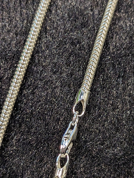 Silver Snake Chain that is 2.4mm wide PN APA002