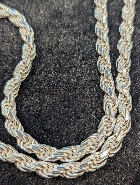 Silver Triple Curb Chain 4.7mm width PN AY001