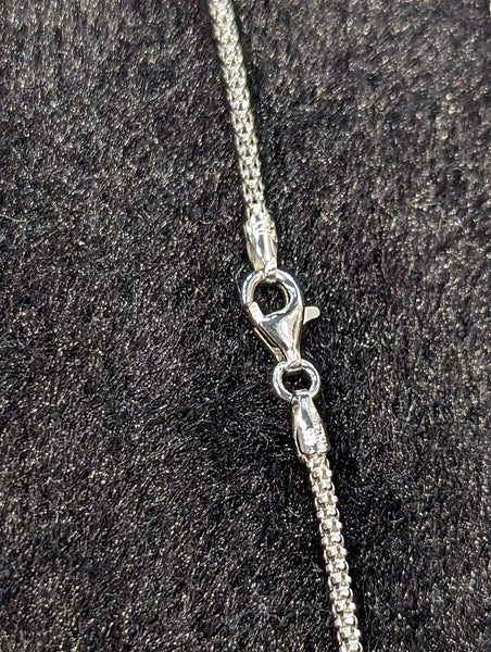 Silver Popcorn Chain that is 1.7mm Wide PN AY002