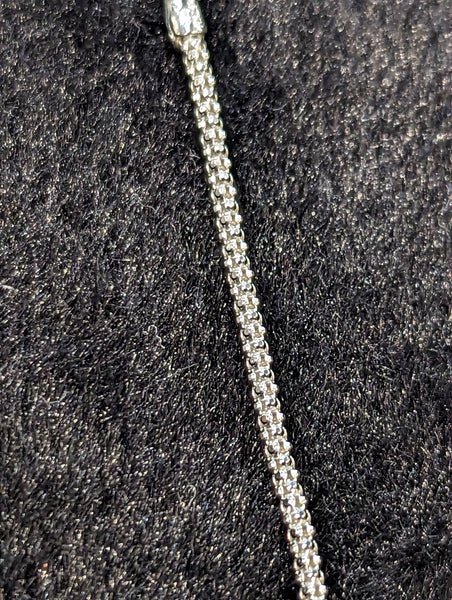 Silver Popcorn Chain that is 1.7mm Wide PN AY002