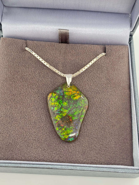 Ammolite Freeform with Yellow, Blue and Green colors PN E21341 