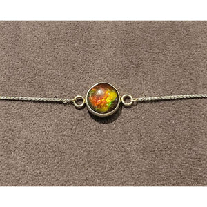 Ammolite Gold Bracelet with 10mm Round Gemstone Pn: E13626 %product from Empire Ammolite