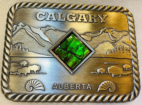 Ammolite Large Calgary Alberta Belt Buckle PN E21301