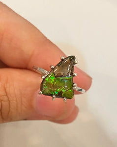 Ammolite Piece Of Me Ring in Sterling Silver PN: E20861 %product from Empire Ammolite